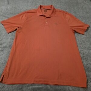 Greg Norman Short Sleeve Play Dry Shirt Men's Large Polo Golf Salmon